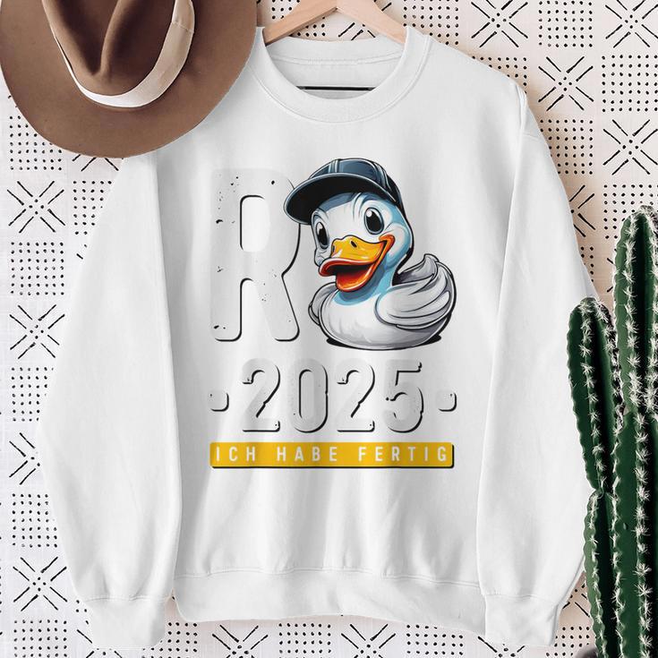 Endlich Rente Ente Ich Habe Fertig Rente 2025 Red Sweatshirt Geschenke für alte Frauen