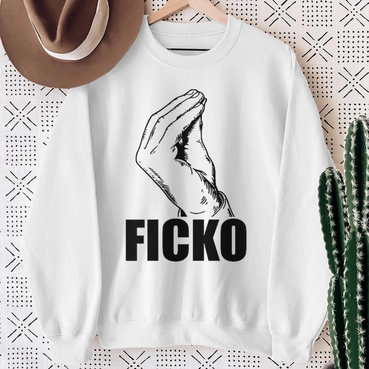 Ficko Hand Sign Fun Italian Sweatshirt Geschenke für alte Frauen