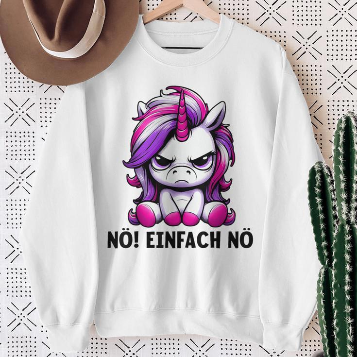 Unicorn Nö Einfach Nö Slogan Sweatshirt Geschenke für alte Frauen