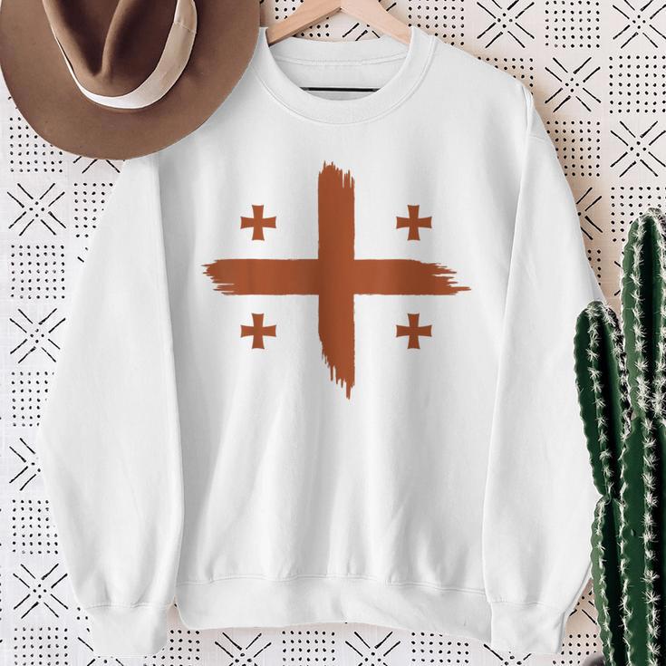 Georgian Flag Georgia Sweatshirt Geschenke für alte Frauen