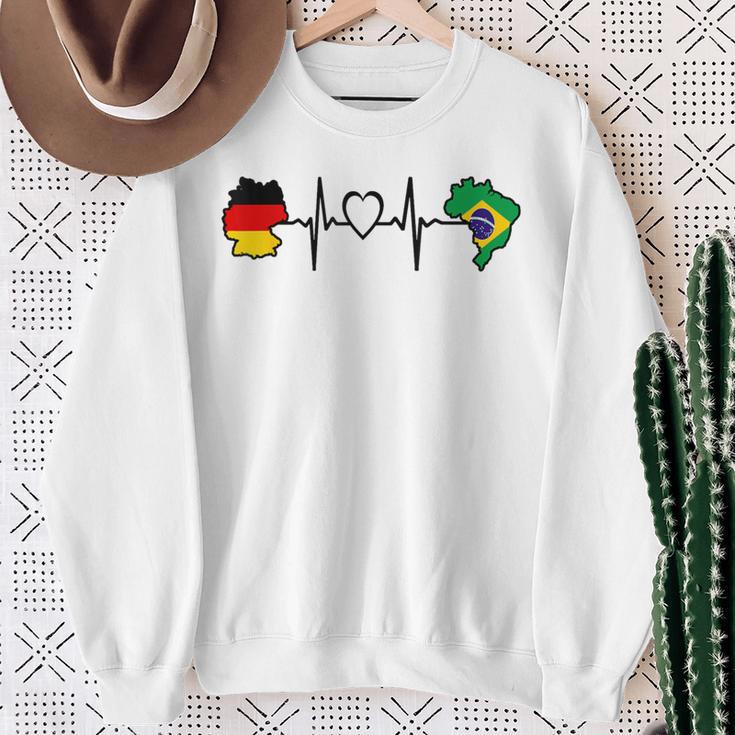 German Brazil Flag Sweatshirt Geschenke für alte Frauen