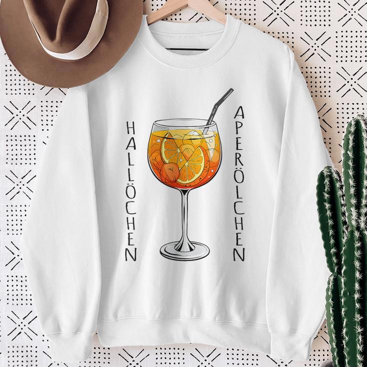 Hallöchen Aperölchen Spritz Fan Aperoliker Sweatshirt Geschenke für alte Frauen