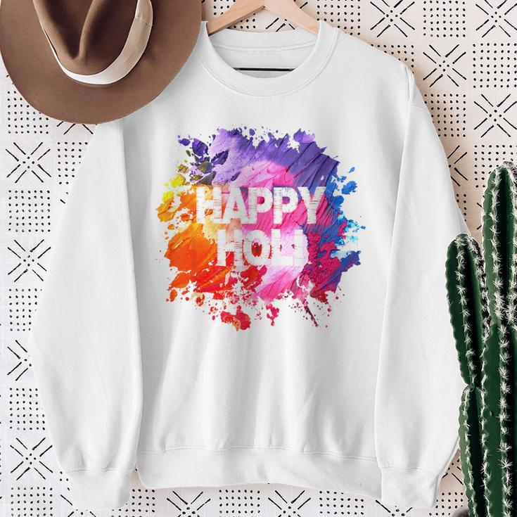 Happy Holi Festival Of Colors Holi Blue Sweatshirt Geschenke für alte Frauen