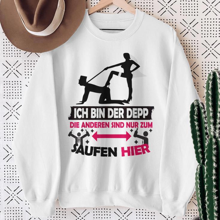 Ich Bin Der Depp Jga Poltern Team Groom Pink Sweatshirt Geschenke für alte Frauen