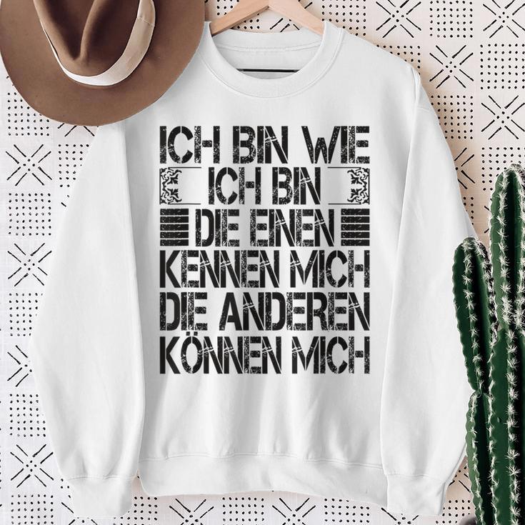 Ich Bin Die Einen Kennen Mich Andere Kann Mich I'm Wie Ich Bin Die Gray Sweatshirt Geschenke für alte Frauen