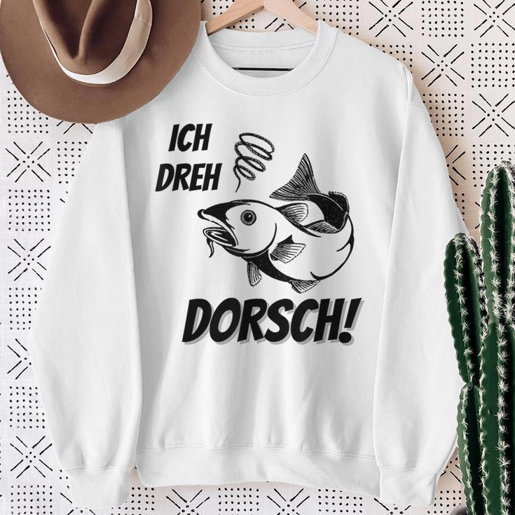 Ich Dreh Dorsch Angler Sweatshirt Geschenke für alte Frauen