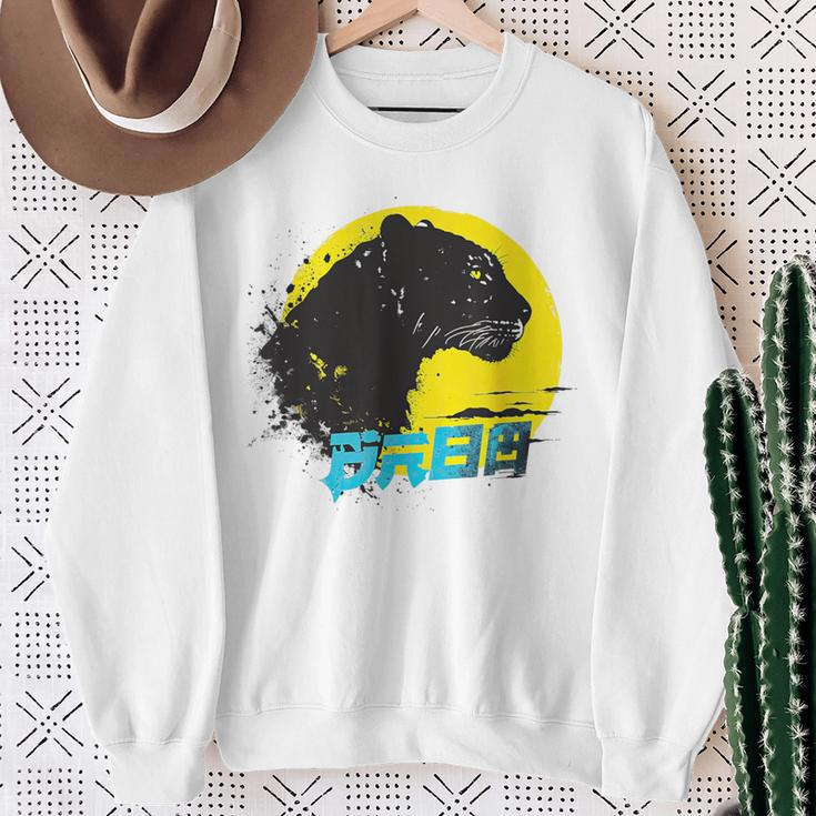 Jaguar Japanese Summer Street Wear Urban Vintage Sweatshirt Gifts for Old Women