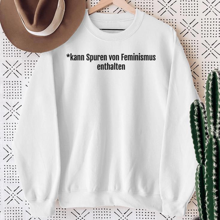 Kann Spurenon Feminismus Enthalten X Feminist Feminist Sweatshirt Geschenke für alte Frauen