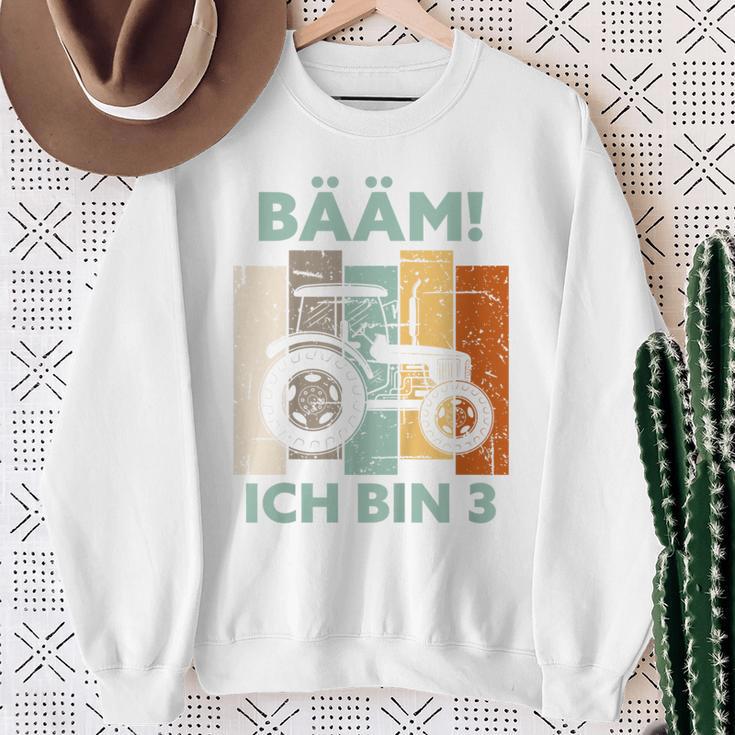 Kinder Bääm Ich Bin 3 Drei Jahre Junge 3Rd Birthday Tractor Sweatshirt Geschenke für alte Frauen