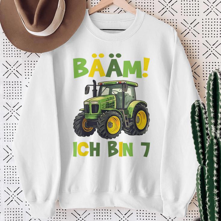 Kinder Bääm Ich Bin 7Ier Jahre Junge 7Th Birthday Tractor Sweatshirt Geschenke für alte Frauen