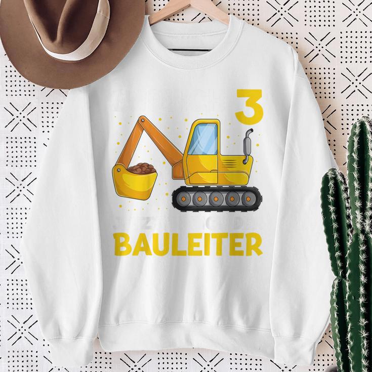 Kinder Endlich 3 Jetzt Bin Ich Der Bauleiter Geburtstagskind Digger Sweatshirt Geschenke für alte Frauen