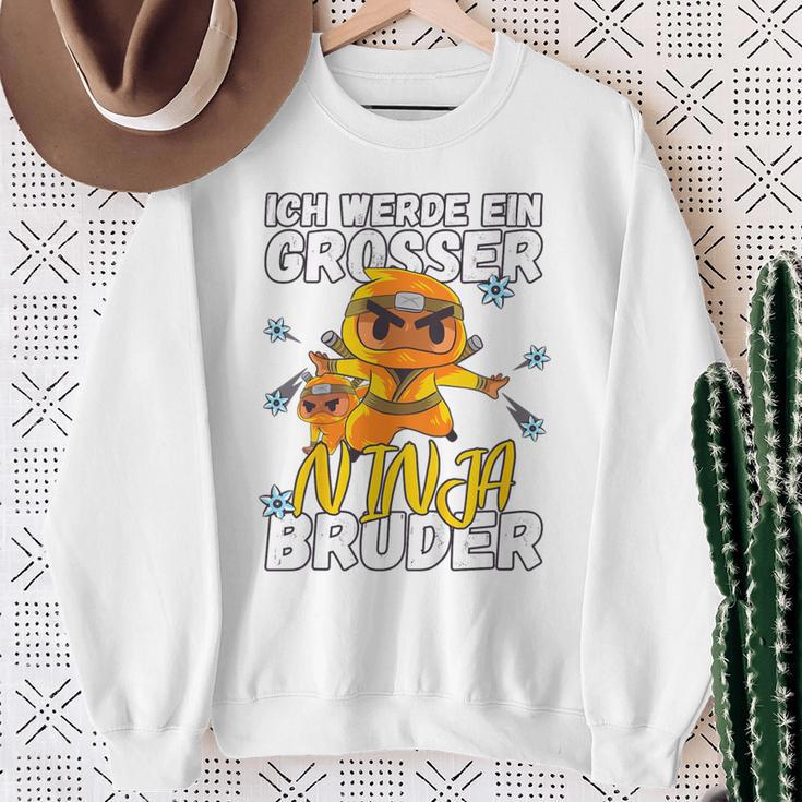 Kinder Ich Werde Ein Große Ninja Bruder Pregnancy Announcement 80 Sweatshirt Geschenke für alte Frauen