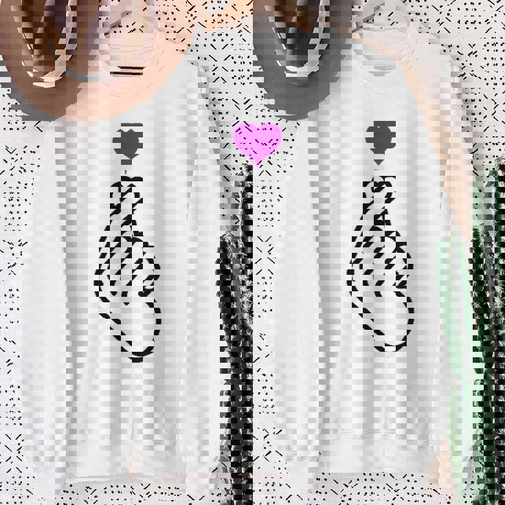 Kpop Finger Heart K-Pop Fan Coreano Pop Musica Carina Felpa Regalos para ancianas