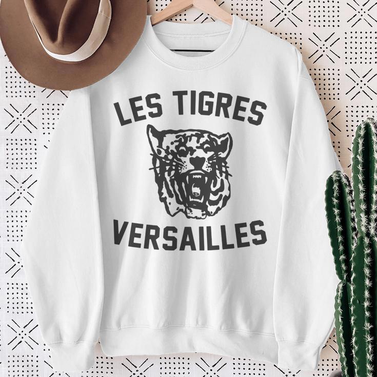 Les Tigresersailles France French Tigers Trendy Long-Sleeved Gray Sweatshirt Geschenke für alte Frauen