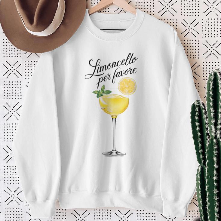 Limoncello Per Favore Italy Italian Lemon Gray Sweatshirt Geschenke für alte Frauen