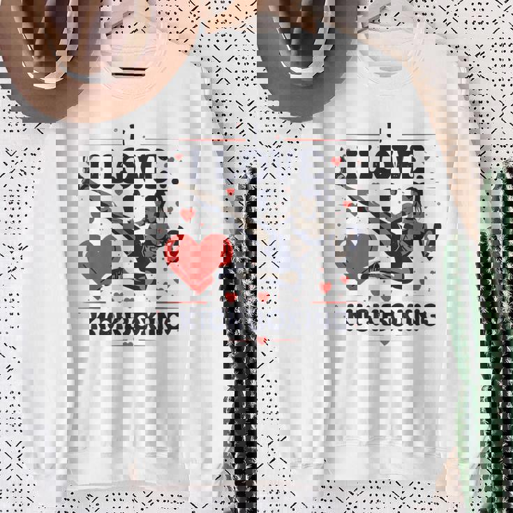 I Love Kick-Boxing Amore Kickboxer Kickboxing Kickboxing Felpa Regalos para ancianas