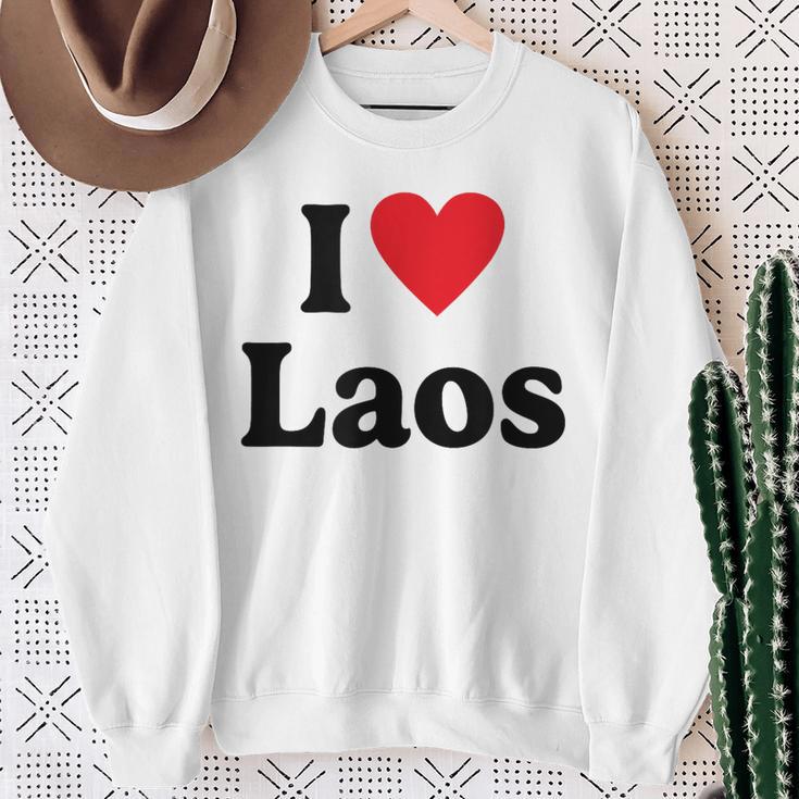 I Love Laos Sweatshirt Geschenke für alte Frauen