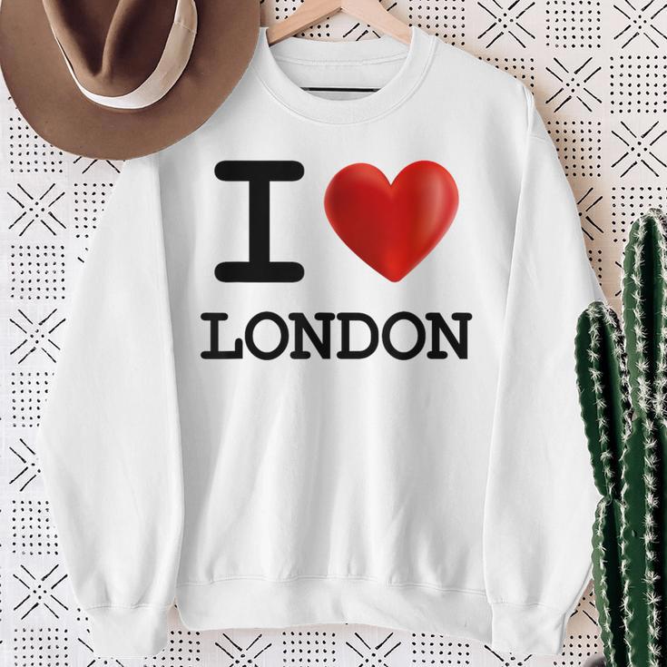 I Love London Souvenir Blue S Sweatshirt Geschenke für alte Frauen