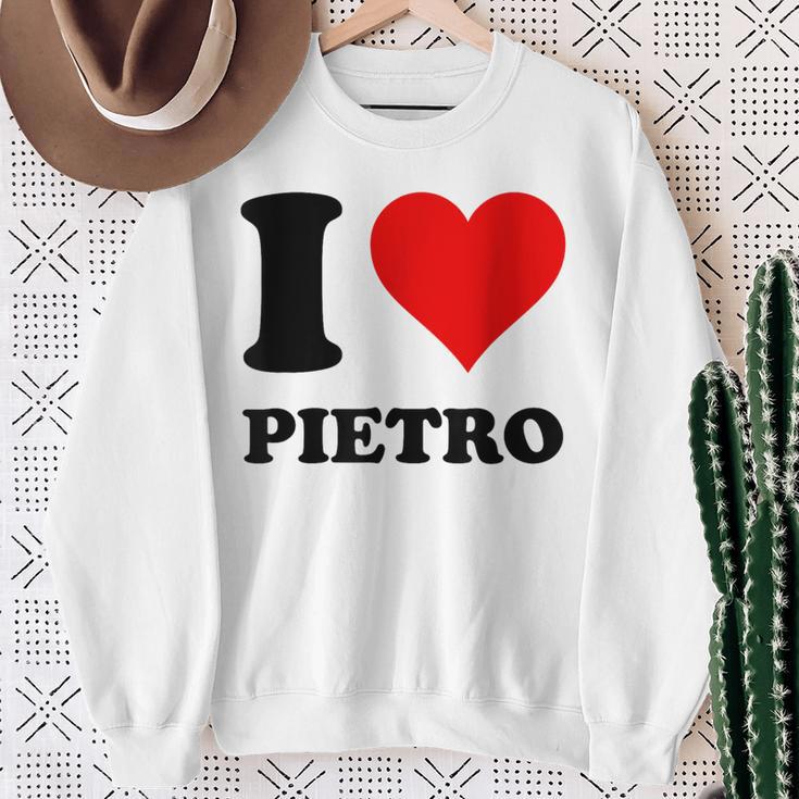 I Love Pietro Sweatshirt Geschenke für alte Frauen