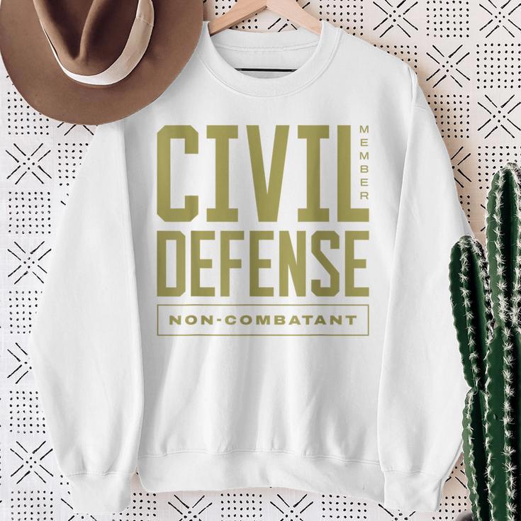 Mitgliedslabel Civil Defense Non Combatant Sweatshirt Geschenke für alte Frauen