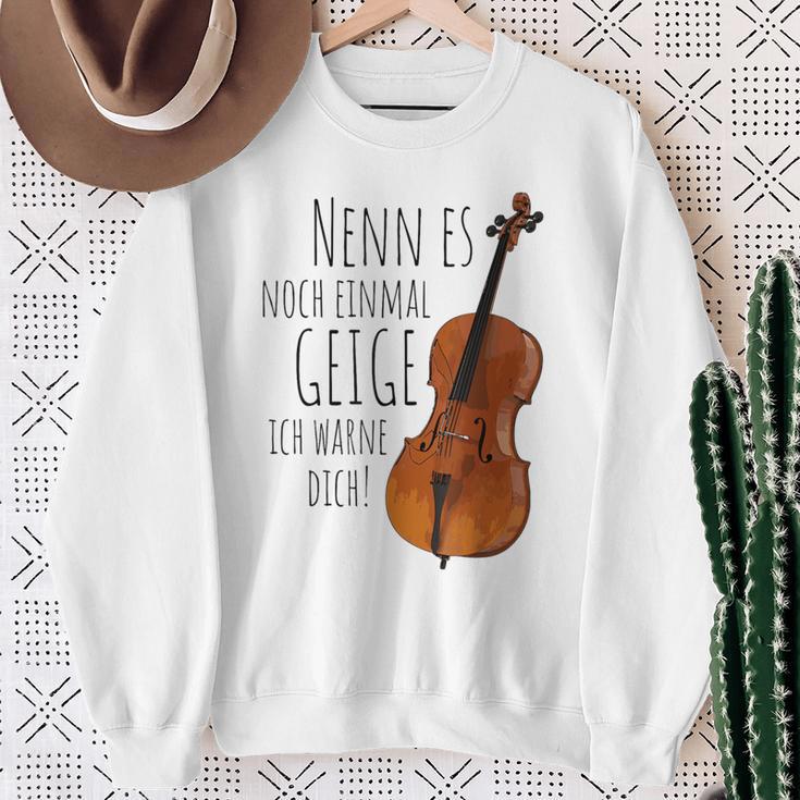 Nenn Es Noch Einmal Geige Ich Warne Dich Cello Player Gray Sweatshirt Geschenke für alte Frauen