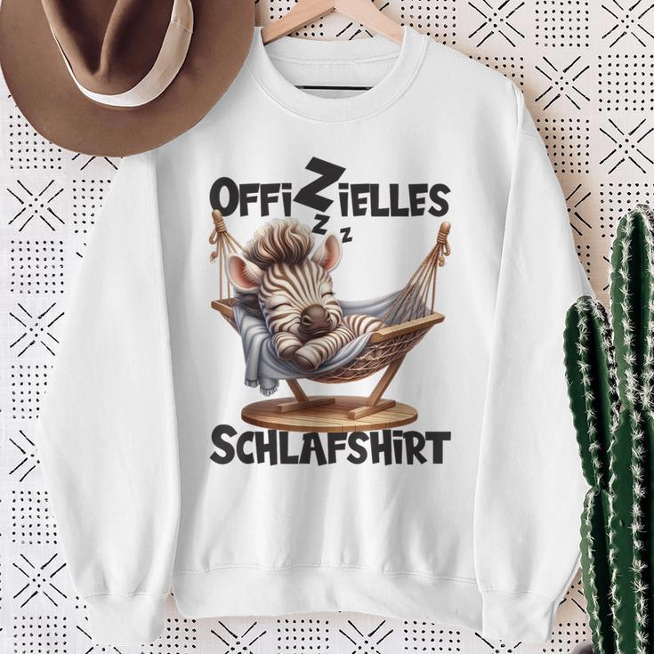 Offizielles Schlaf Zebra Mit Tier Lustig Tiermotiv Sweatshirt Geschenke für alte Frauen