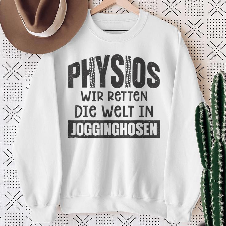 Physio Wir Retten Die Welt In Jogging Bottoms Gray Sweatshirt Geschenke für alte Frauen