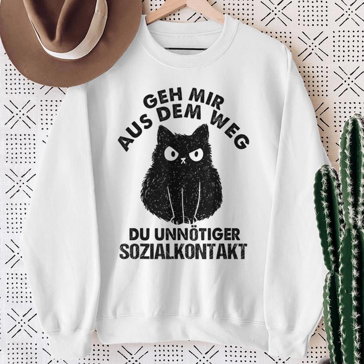 Retro Geh Mir Aus Dem Weg Du Unnötiger Sozialkontakt Geh Mir Aus Sweatshirt Geschenke für alte Frauen