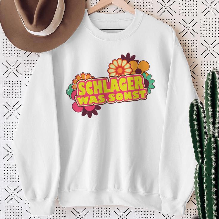 Schlager Was Sonst Schlager Outfit Party Gray S Sweatshirt Geschenke für alte Frauen