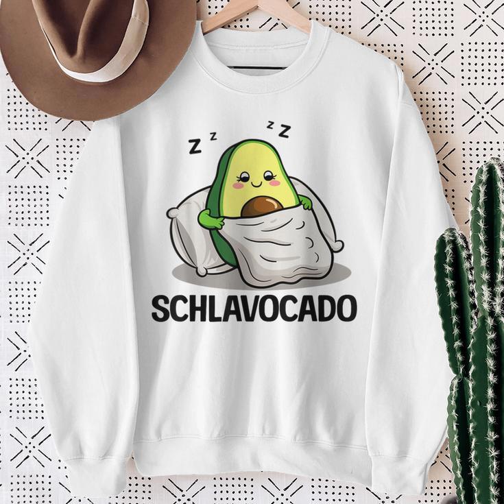 Schlavocado Official Sleep Pyjamas Sleep Avocado Gray Sweatshirt Geschenke für alte Frauen