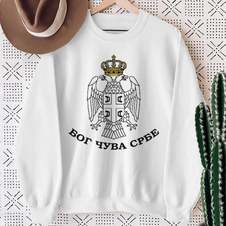 Serbian Eagle Moor Cuva Srbe Srbija Serbia Srpska Cetnik Blue Sweatshirt Geschenke für alte Frauen