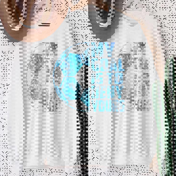SoccerMy Goal Is To Deny Yours Kid Boy Youth Sweatshirt Gifts for Old Women