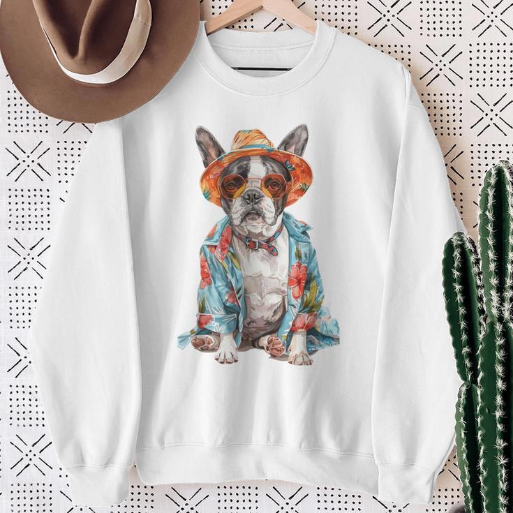 Summer Dog Boston Terrier Sweatshirt Geschenke für alte Frauen