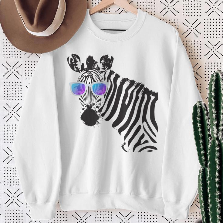 Sunglasses Zebra Hipster Zebra Sweatshirt Geschenke für alte Frauen