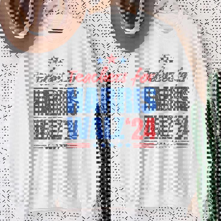 Teachers For Harris Walz 2024 Presidential Election Kamala Sweatshirt Gifts for Old Women