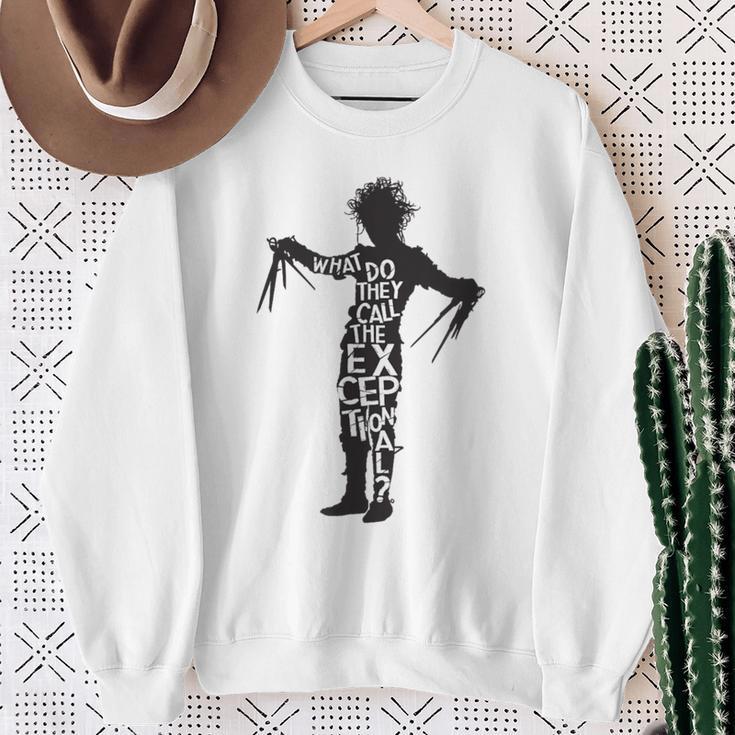 Tim Burton's Edward Scissorhands Movie Quote Sweatshirt Geschenke für alte Frauen