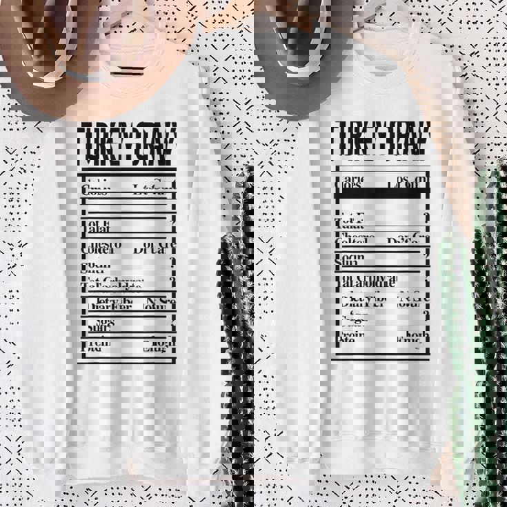 Turkey Gravy Ingredient Food List Thanksgiving Christmas Sweatshirt Gifts for Old Women