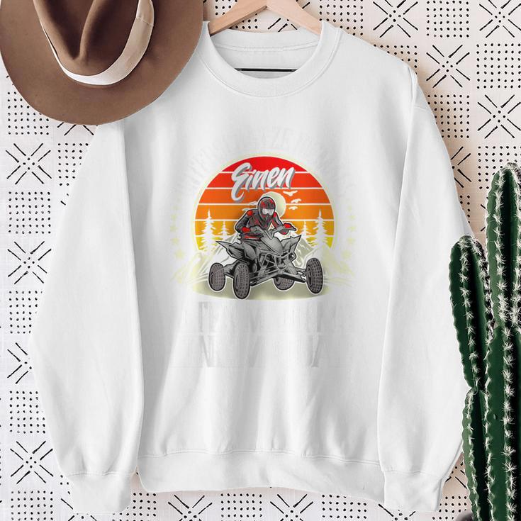 Unterschätze Niemlas Einen Alten Mann Mit Einem Quad I Atv Gray Sweatshirt Geschenke für alte Frauen