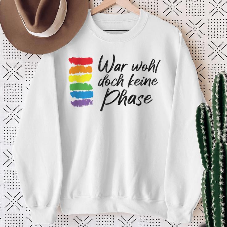 War Wohl Doch Keine Phase Mit Regenbogen Gay Flagge Lgbtq Sweatshirt Geschenke für alte Frauen