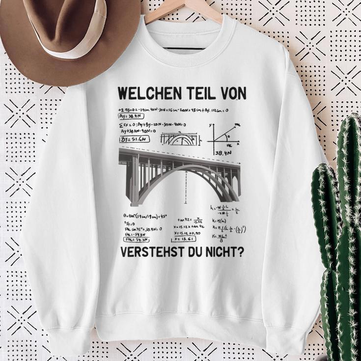 Wasonerstehst Du Nicht Ingenieur Statiker Bauingenieur Sweatshirt Geschenke für alte Frauen