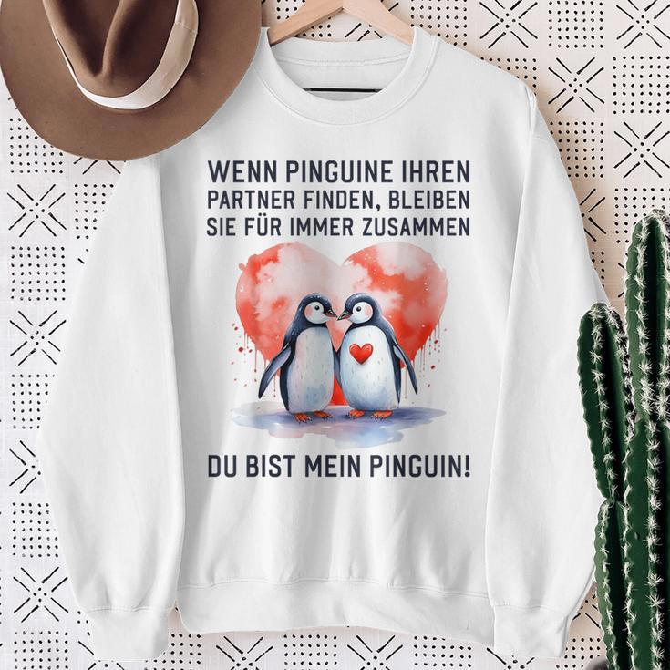 Wenn Penguins Ihre Liebe Finden Couples Gray Sweatshirt Geschenke für alte Frauen