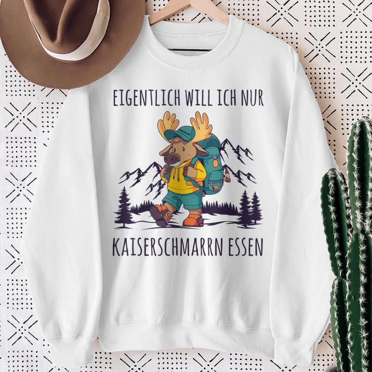 Will Nur Kaiserschmarrn Essen Bergsteiger Wanderer Sweatshirt Geschenke für alte Frauen