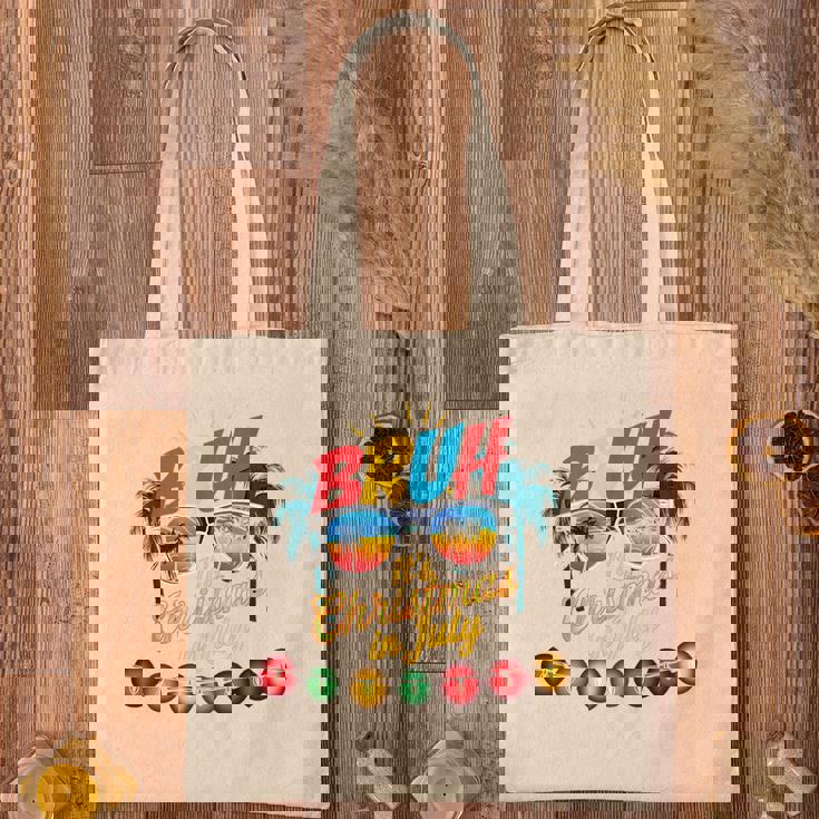 Bruh Santa Claus Sunglasses Beach Christmas In July Tote Bag