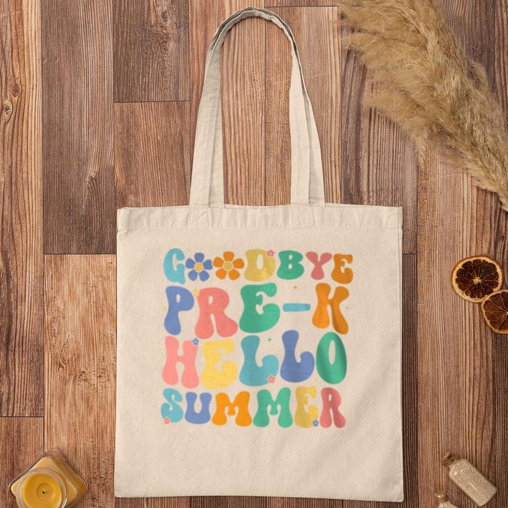 Groovy Goodbye Pre-K Hello Summer Last Day Of School Tote Bag - Monsterry