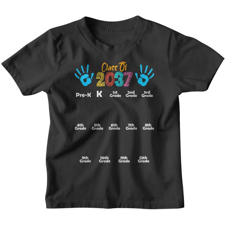 Class Of 2034 Graduation T-Shirt - Grow With Me Handprint Shirt, Unisex Kids Birthday Gift, Future Graduate Tee