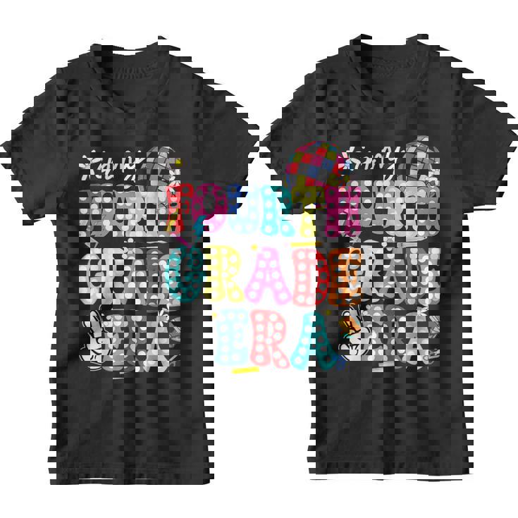 Groovy In My Fourth Grade Era First Day 4Th Grade Kid Teache Youth T-shirt