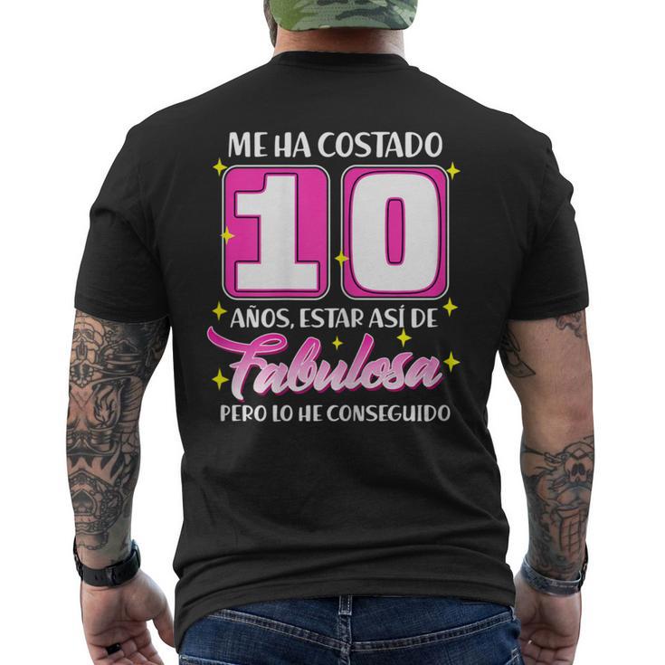 10 Años Fabulosa Cumpleaños 10 Camiseta Hombre Estampado Espalda