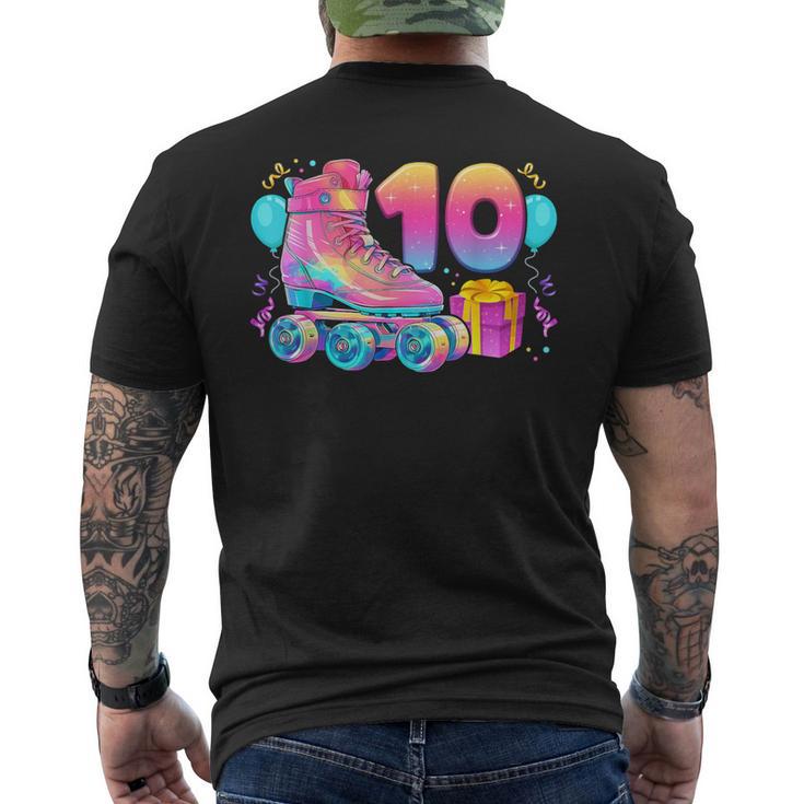 10º Cumpleaños Niña 10 Años Patines Número 10 Camiseta Hombre Estampado Espalda