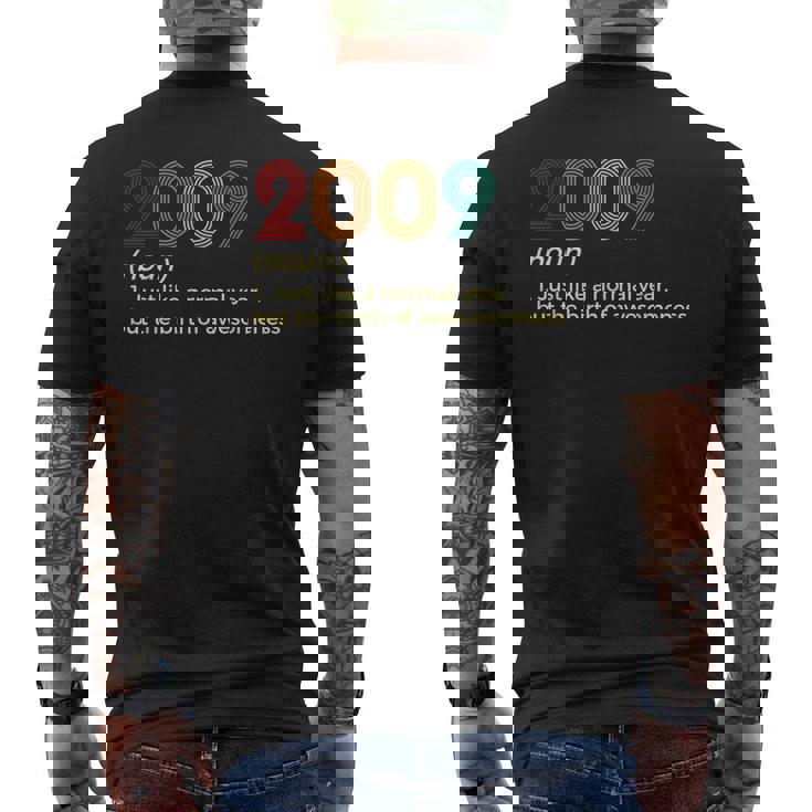 15 Años De Edad Divertido Hijo Y Niño 2009 15º Cumpleaños De 15 Años Camiseta Hombre Estampado Espalda