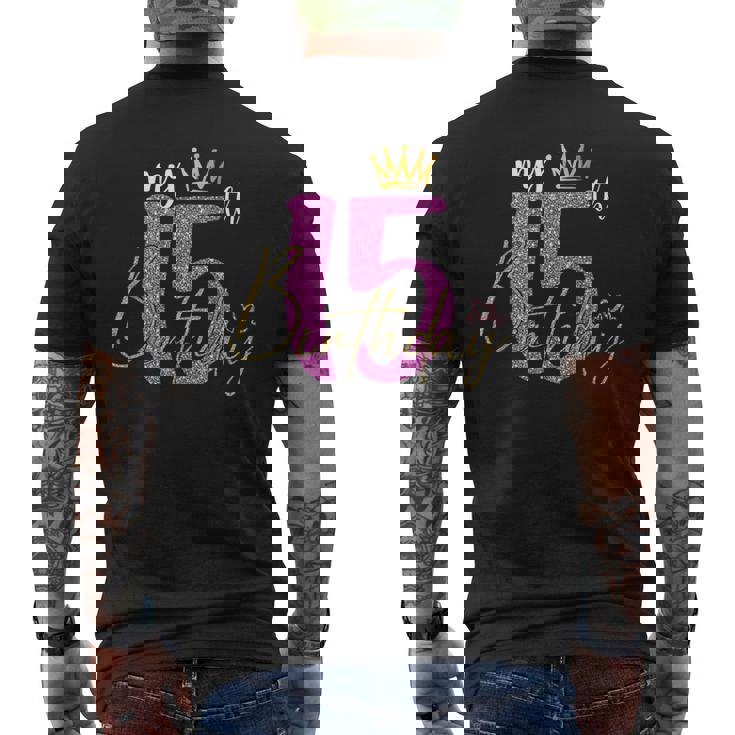 15 Cumpleaños Niña Regalos 15 Años Princesa Corona Niños Camiseta Hombre Estampado Espalda